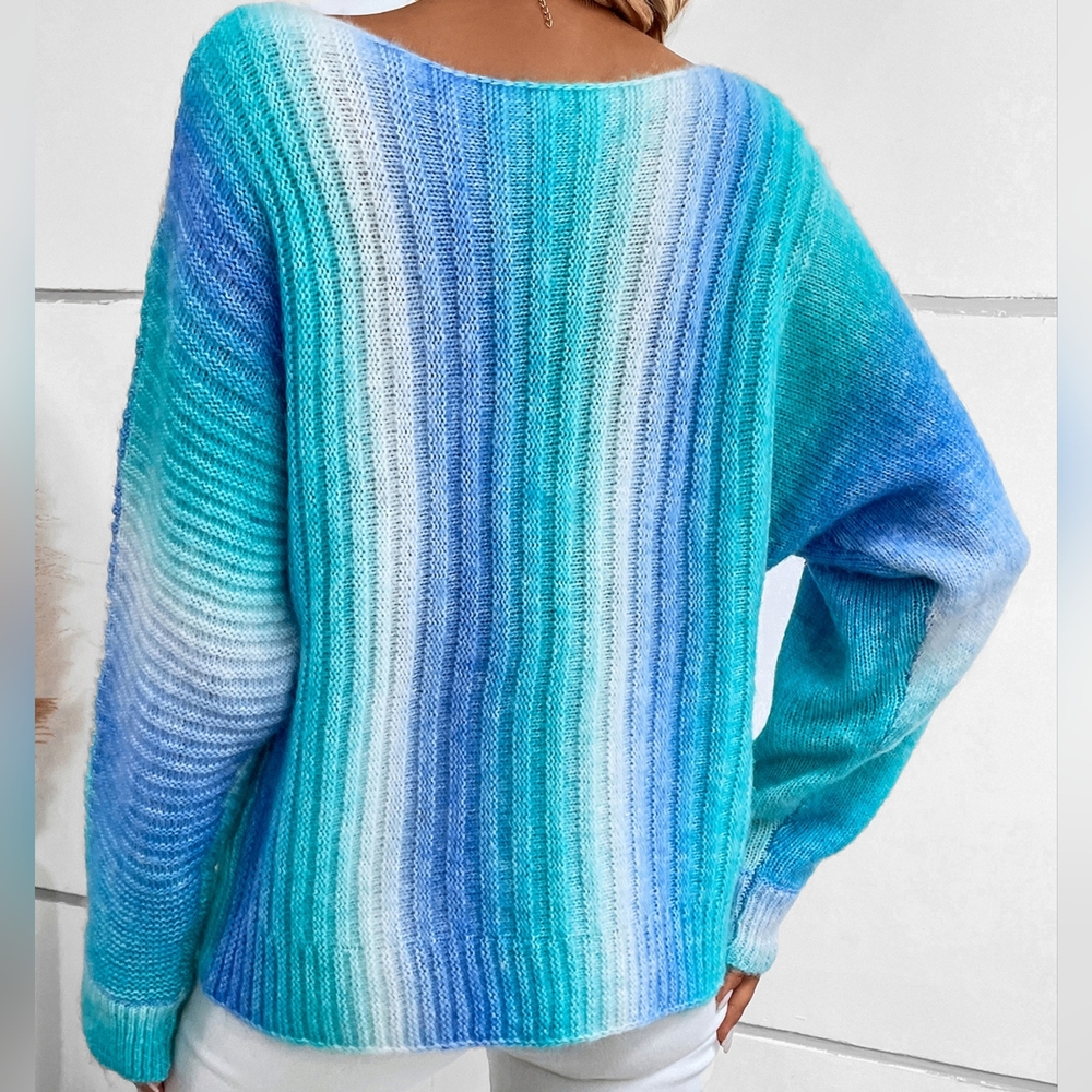 Ombre Batwing Sleeve Sweater - Picture 3 of 6